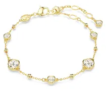 Imber Armband Rundschliff, Verstreutes Design, Weiß, 18k vergoldet