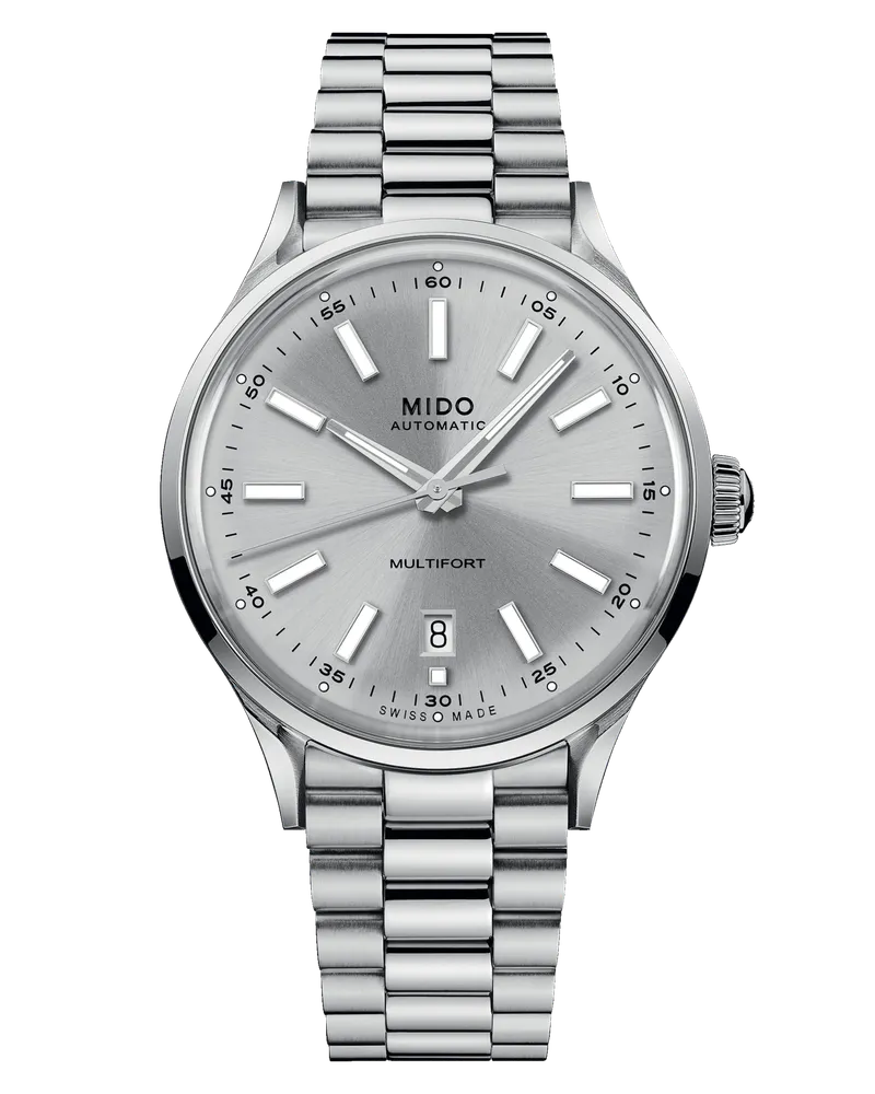 Mido Multifort Patrimony Powerwind Herrenuhr M040.407.11.031.00 Silber
