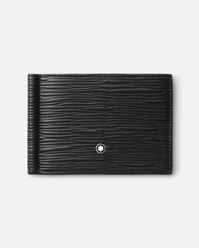 Montblanc 4810 Brieftasche 6 Cc Mit Geldclip - Kreditkartenetuis - Schwarz Schwarz
