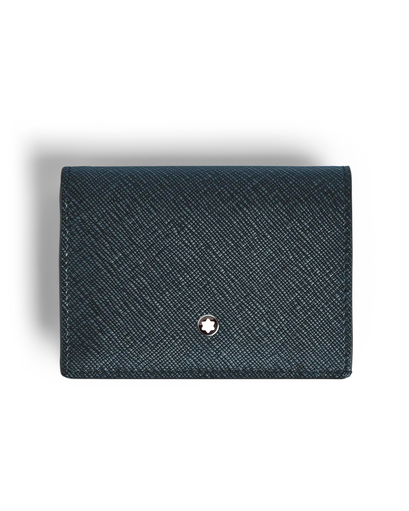 Montblanc Sartorial Nano Continental-Brieftasche - Tweed-Blau - Leder - MB220380 - Brieftaschen Tweed-blau
