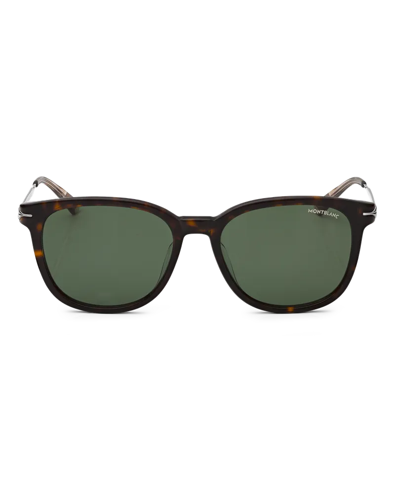 Montblanc Runde Sonnenbrille mit havannafarbener Kunststofffassung - Havanna - Kunststoff - MB133066 - Sonnenbrillen Havanna