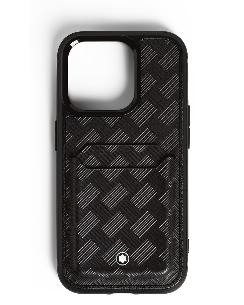 Montblanc Extreme 3.0 Hard Phone Case für das Apple iPhone 16 Pro mit 2 cc - Schwarz - Leder - MB198885 - Telefonetuis & Telefonhüllen Schwarz