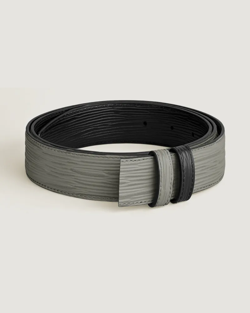 Montblanc Wendegürtel aus Leder in Mittelgrau/Schwarz, 35mm - Leder - MB199675 - Gürtel 