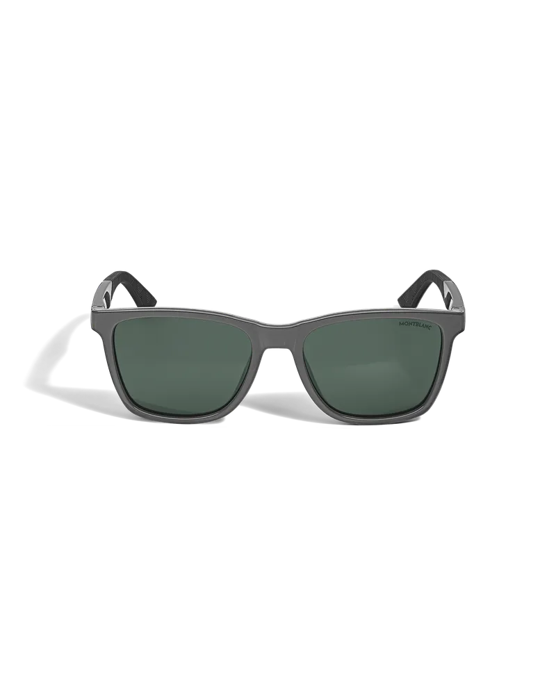 Montblanc Eckige Sonnenbrille mit grauer eingespritzter Fassung - Grau - Eingespritzt - MB134861 - Sonnenbrillen Grau