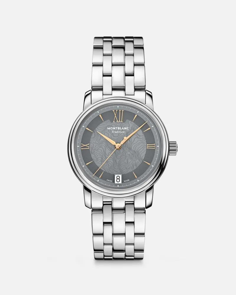 Montblanc Tradition Automatic Date 32 Mm Grau