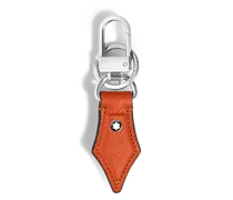 Schlüsselanhänger mit Federdetail aus Sartorial Leder - Mandarine - Leder - MB221510 - Schlüsselringe & Schlüsseletuis