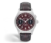 Montblanc 1858 Split Second Chronograph Limited Edition – 100 Exemplare - Burgunderrot - STAHL, GRAUGOLD - MB134029 - Uhr