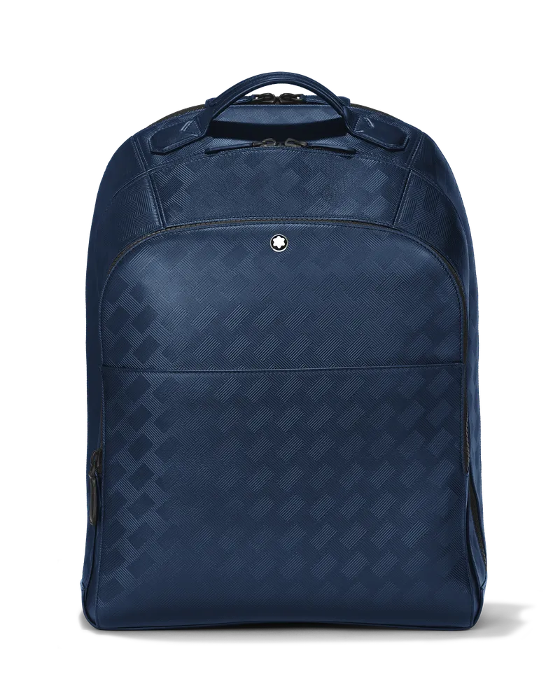 Montblanc Extreme 3.0 Rucksack groß mit 3 Hauptfächern - Tintenblau - Leder - MB198045 - Rucksäcke Tintenblau