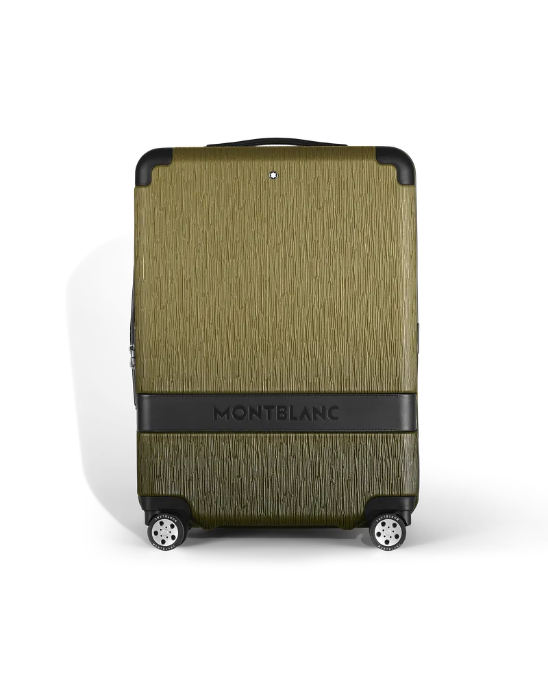 Montblanc MY4810 Kabinenkoffer aus Corteccia-Leder mit Sfumato-Effekt - Samtgrünes Sfumato - Polycarbonat und Leder - MB221712 - Handgepäck Samtgrünes