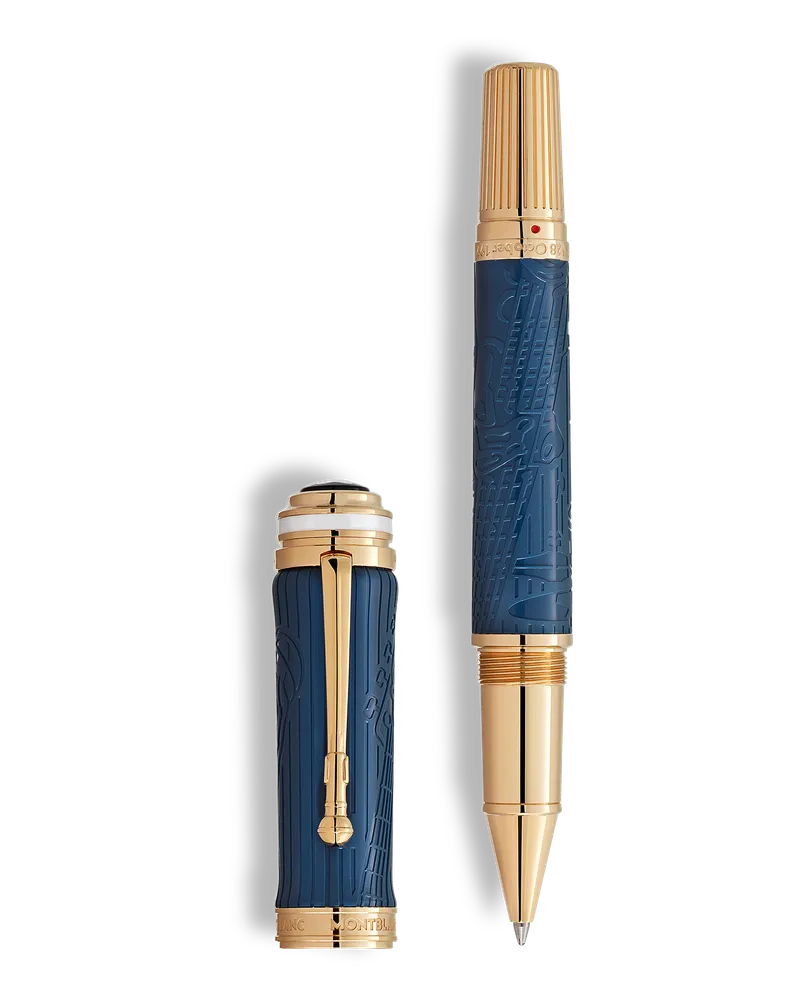 Montblanc Great Characters Homage to Queen Special Edition Rollerball - Blue Jean - Edelharz - MB131979 - Rollerballs Blue