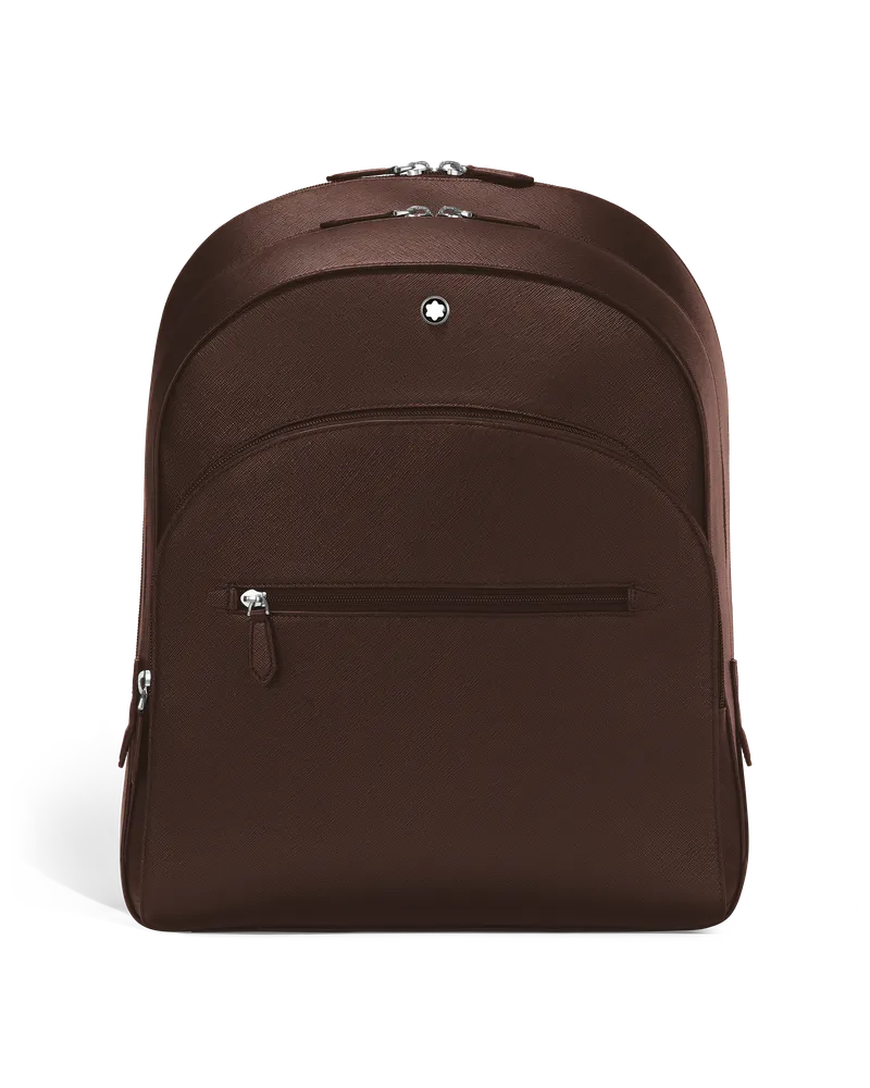 Montblanc Rucksack Groß mit 3 Fächern aus Sartorial Leder - Ebenholz - Leder - MB223934 - Rucksäcke Ebenholz