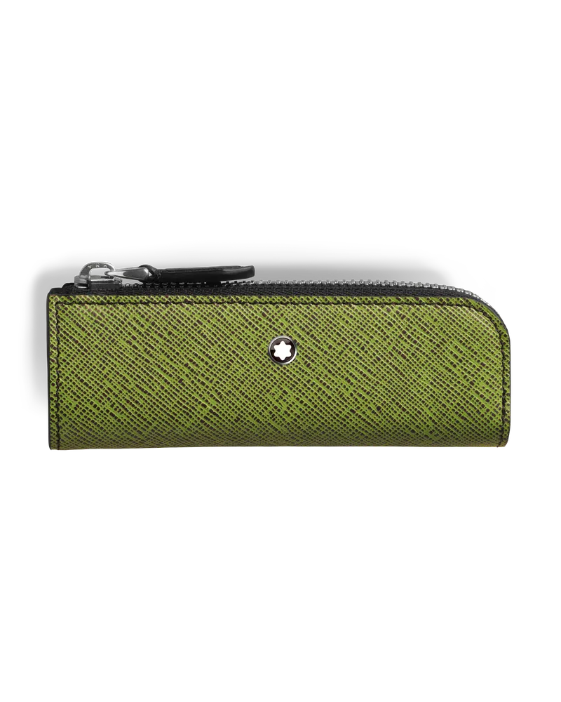 Montblanc Satorial Etui für 1 Heritage Rouge et Noir Baby Schreibgerät - Lindgrün / Cassis - Leder - MB199389 - Schreibgeräteetuis Lindgrün