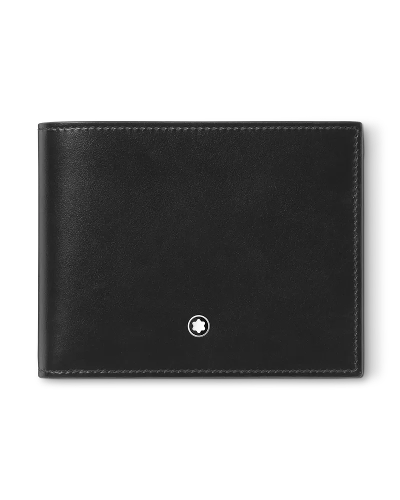 Montblanc Meisterstück Brieftasche 6 cc mit 2 Sichtfächern - Schwarz - Leder - MB198314 - Brieftaschen Schwarz