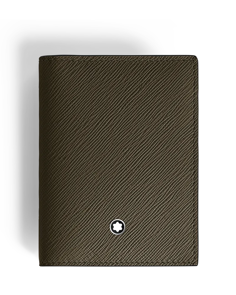 Montblanc Kartenetui 4 cc aus hochwertigem Leder - Khaki - Leder - MB221346 - Kartenetuis Khaki