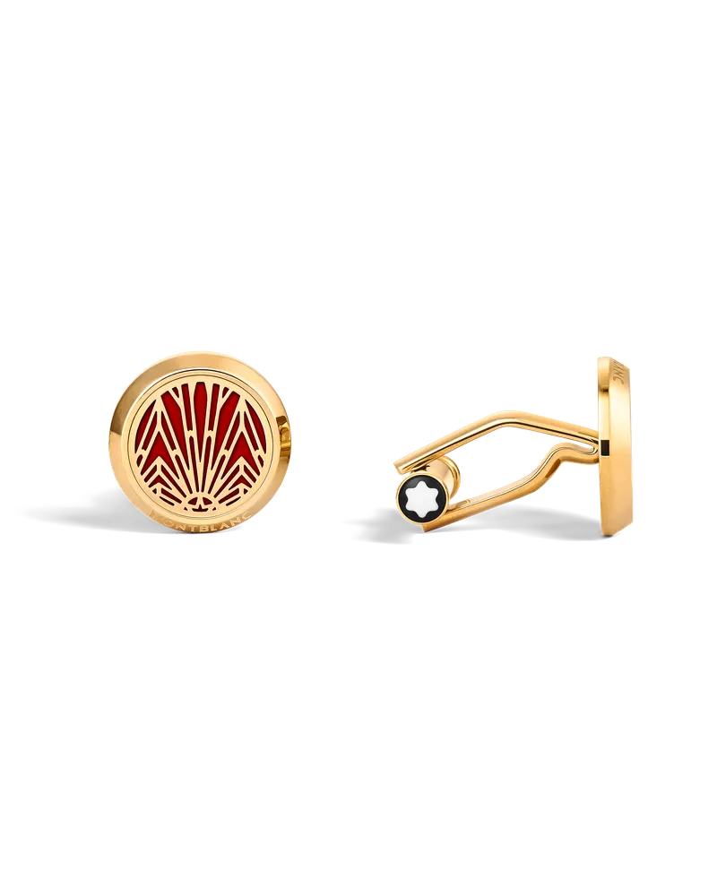 Montblanc Meisterstück The Origin Collection Manschettenknöpfe, korallenfarben - Korallenfarben - Edelstahl - MB132980 - Cufflinks Korallenfarben