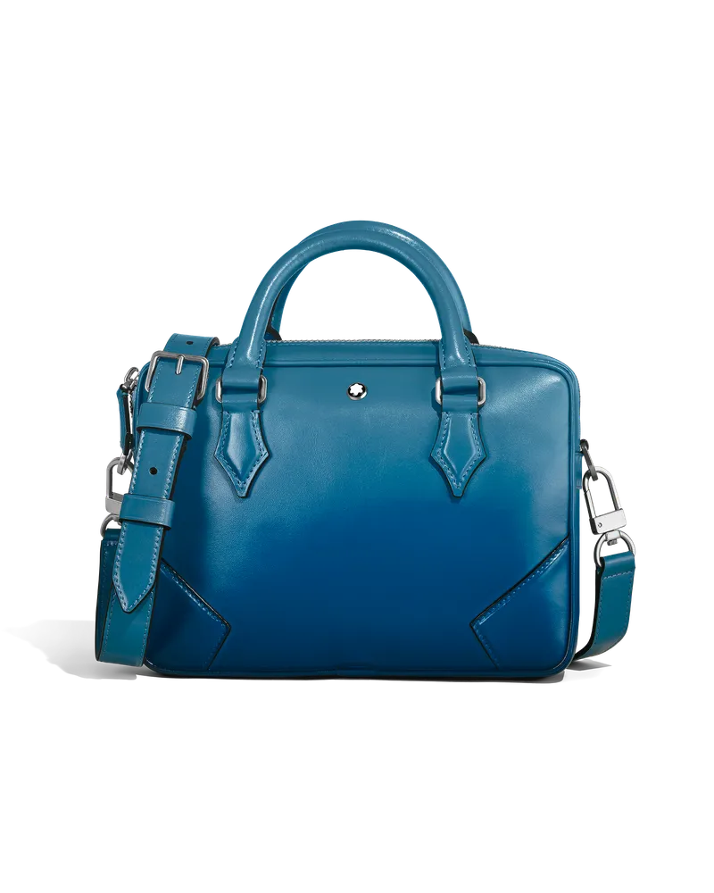 Montblanc Mini-Schreibmappe aus Meisterstück Sfumato-Leder - Rauchiges Sfumato-Blau - Leder - MB199274 - Dokumententaschen Rauchiges