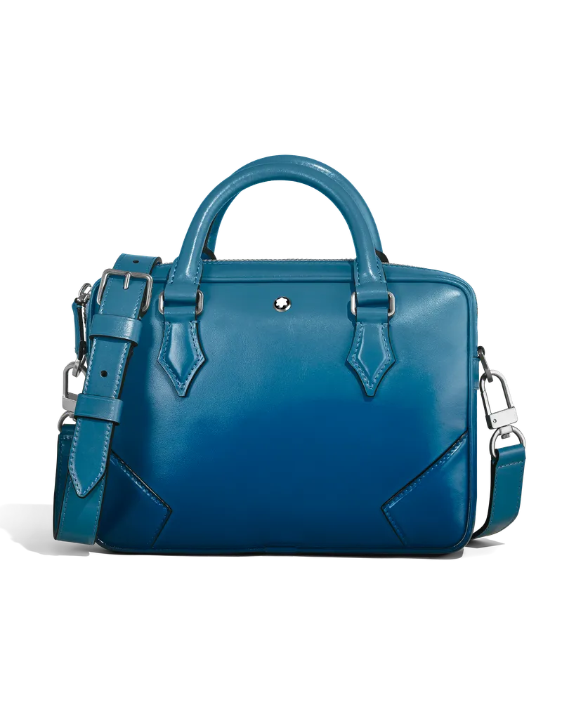 Montblanc Mini-Schreibmappe aus Meisterstück Sfumato-Leder - Rauchiges Sfumato-Blau - Leder - MB199274 - Dokumententaschen Rauchiges