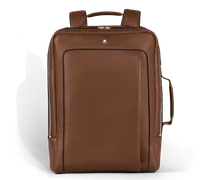 Rechteckiger Montblanc Companion Rucksack - Rehbraun - Leder - MB221628 - Rucksäcke