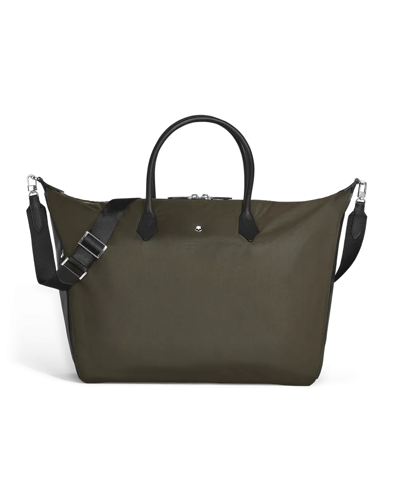Montblanc Weekender Bag 43 Montblanc Panorama - Khaki - Stoff und Leder - MB221658 - Duffle Bags Khaki