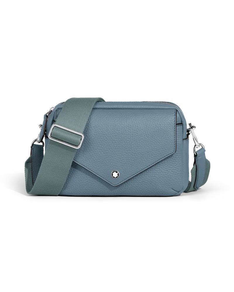 Montblanc Kleine Umhängetasche Montblanc Companion - Frosted Blue - Leder - MB222883 - Messenger Bags Frosted