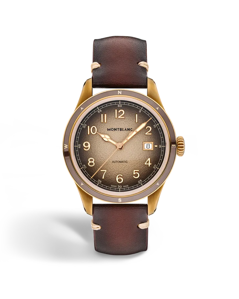 Montblanc Montblanc 1858 Automatic Date 0 Oxygen - Braun - MB134339 - Uhr Braun
