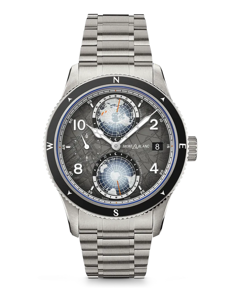 Montblanc Montblanc 1858 Geosphere 0 Oxygen The 8000 - Grau - TITAN, STAHL, KERAMIK - MB130982 - Uhr Grau