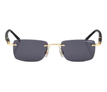 Rechteckige Sonnenbrille mit goldfarbenem Metallrahmen - Gold - Metall - MB133465 - Sonnenbrillen