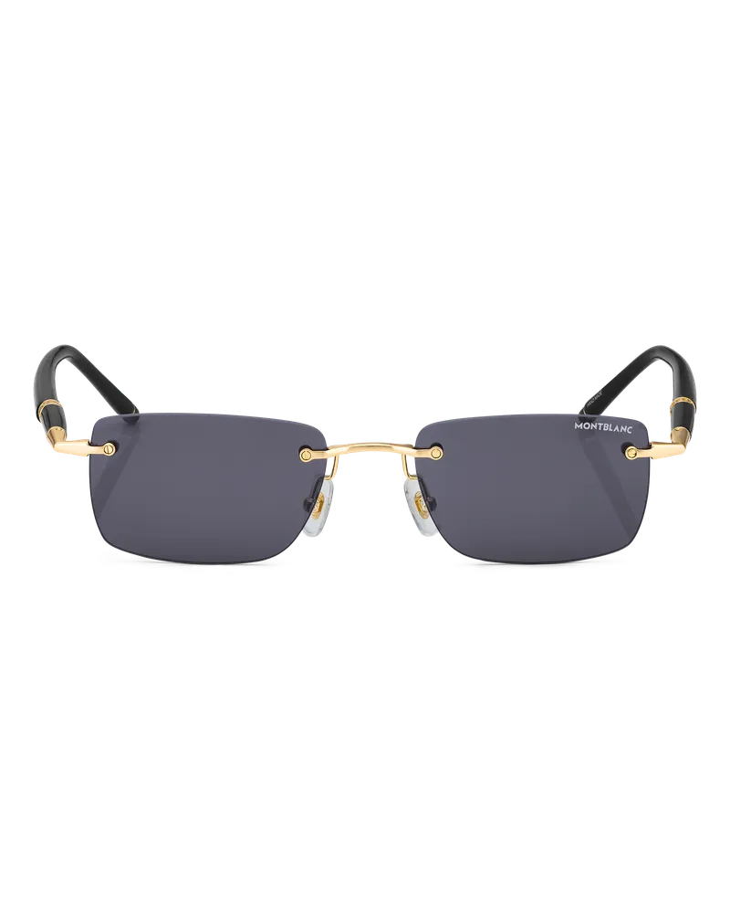 Montblanc Rechteckige Sonnenbrille mit goldfarbener Metallfassung - Gold - Metall - MB133465 - Sonnenbrillen Gold