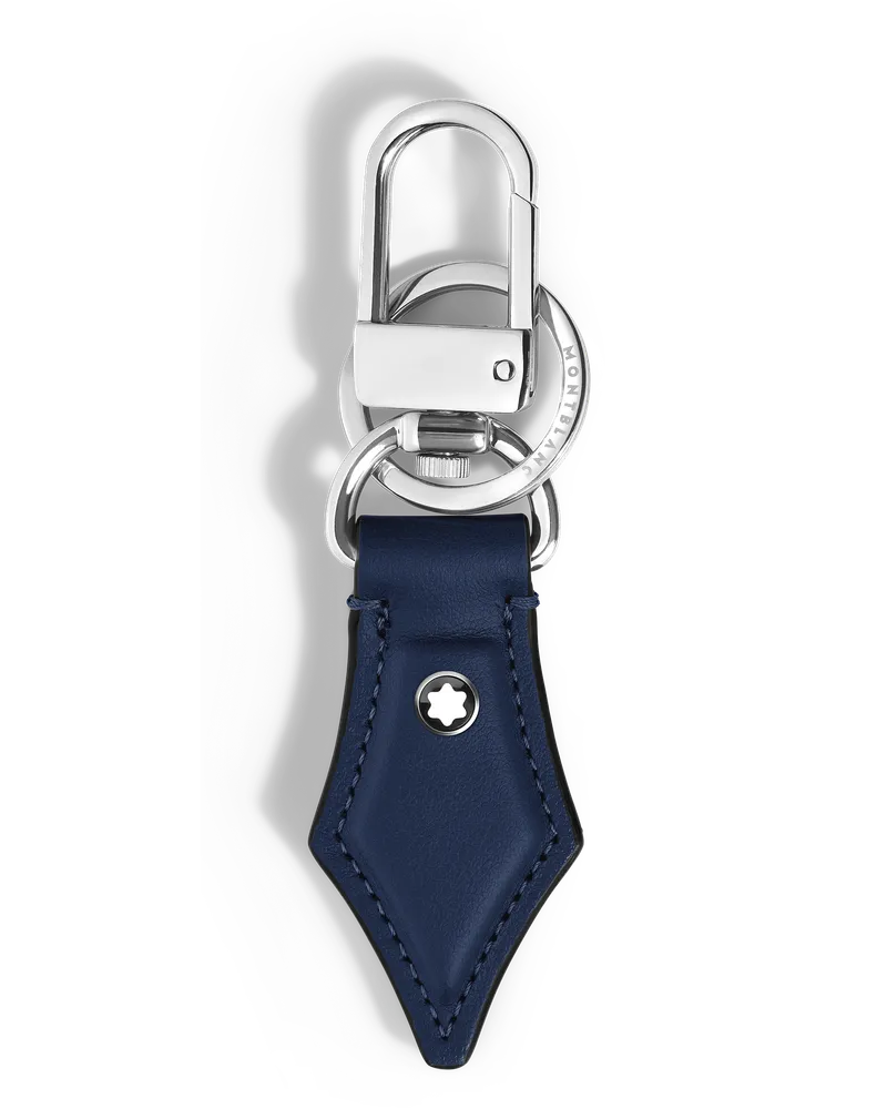 Montblanc Schlüsselanhänger mit Federdetail aus Meisterstück Leder - Tintenblau - Leder - MB221294 - Schlüsselringe & Schlüsseletuis Tintenblau