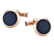 Meisterstück Manschettenknöpfe mit blauer Aventurinintarsie - Edelstahl - MB112908 - Cufflinks