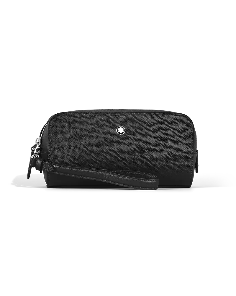 Montblanc Kleine Kosmetik-Clutch aus Sartorial Leder - Schwarz - Leder - MB221572 - Kulturtaschen Schwarz