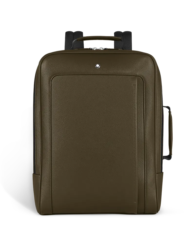 Montblanc Rechteckiger Montblanc Companion Rucksack - Khaki - Leder - MB221552 - Rucksäcke Khaki