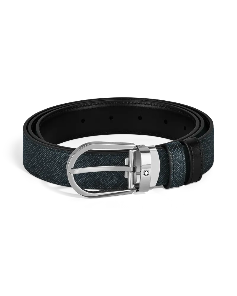 Montblanc Wendbarer Gürtel mit hufeisenförmiger Schließe 30 mm aus Sartorial Leder - MB220965 - Gürtel 