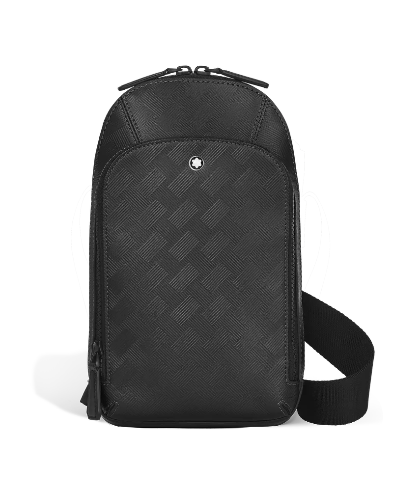 Montblanc Mittelgroße Umhängetasche aus Extreme Leder - Schwarz - Leder - MB129971 - Sling Bags Schwarz