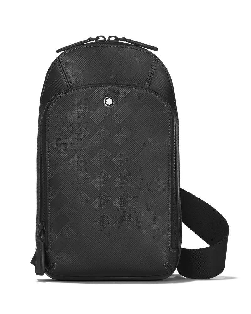 Montblanc Mittelgroße Umhängetasche aus Extreme Leder - Schwarz - Leder - MB129971 - Sling Bags Schwarz