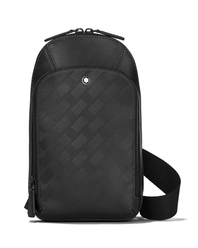 Montblanc Mittelgroße Umhängetasche aus Extreme Leder - Schwarz - Leder - MB129971 - Sling Bags Schwarz