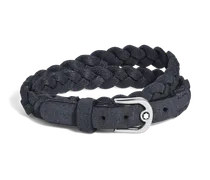 Verstellbares Armband Horseshoe aus Wildleder - Blau - Leder - MB137692 - Armbänder