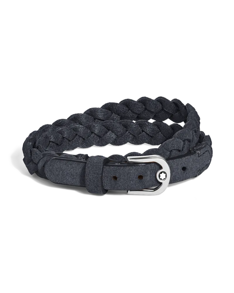 Montblanc Verstellbares Armband Horseshoe aus Wildleder - Blau - Leder - MB137692 - Armbänder Blau