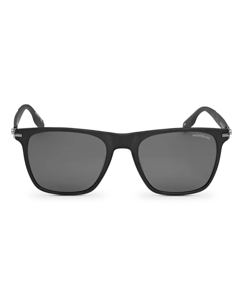 Montblanc Eckige Sonnenbrille mit schwarzer Azetatfassung - Schwarz - Kunststoff - MB130857 - Sonnenbrillen Schwarz