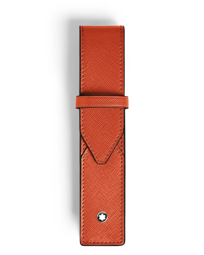 Montblanc Etui Montblanc Envelope für 1 Schreibgerät - Mandarine - Leder - MB221470 - Schreibgeräteetuis Mandarine