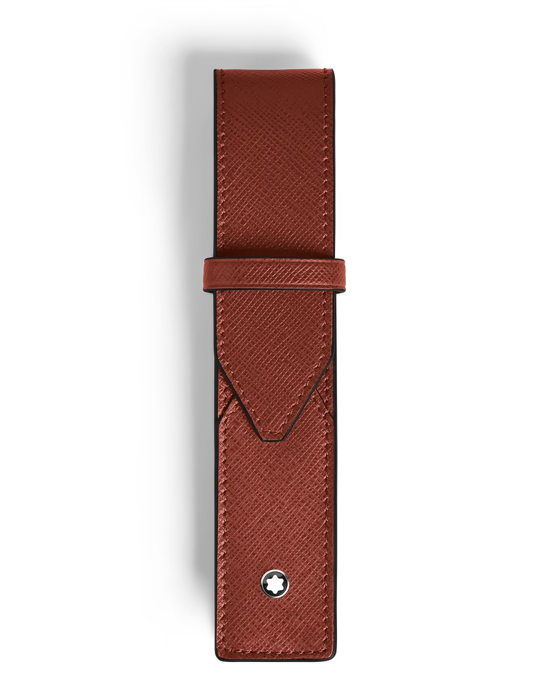 Montblanc Etui Montblanc Envelope für 1 Schreibgerät - Red Oak - Leder - MB223083 - Schreibgeräteetuis Red