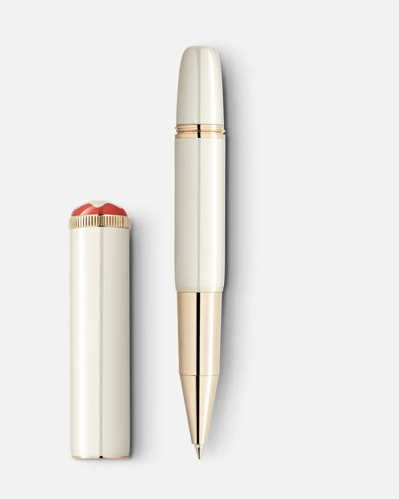 Montblanc Montblanc Heritage Rouge Et Noir „baby“ Special Edition Ivory-coloured Rollerball - Rollerball - Gelb Gelb