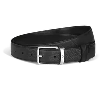 Alltagstauglicher wendbarer Gürtel mm aus genarbtem Leder - Schwarz - MB222181 - Gürtel