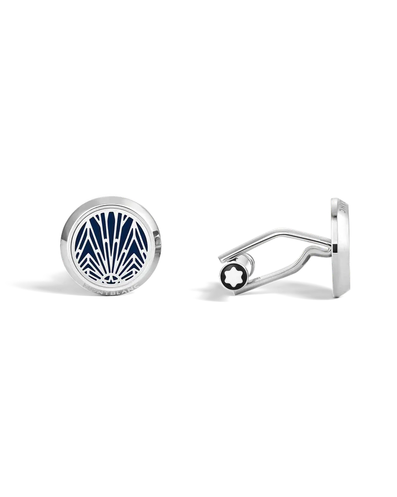 Montblanc Meisterstück the Origin Collection Manschettenknöpfe, blau - Blau - Edelstahl - MB132978 - Cufflinks Blau