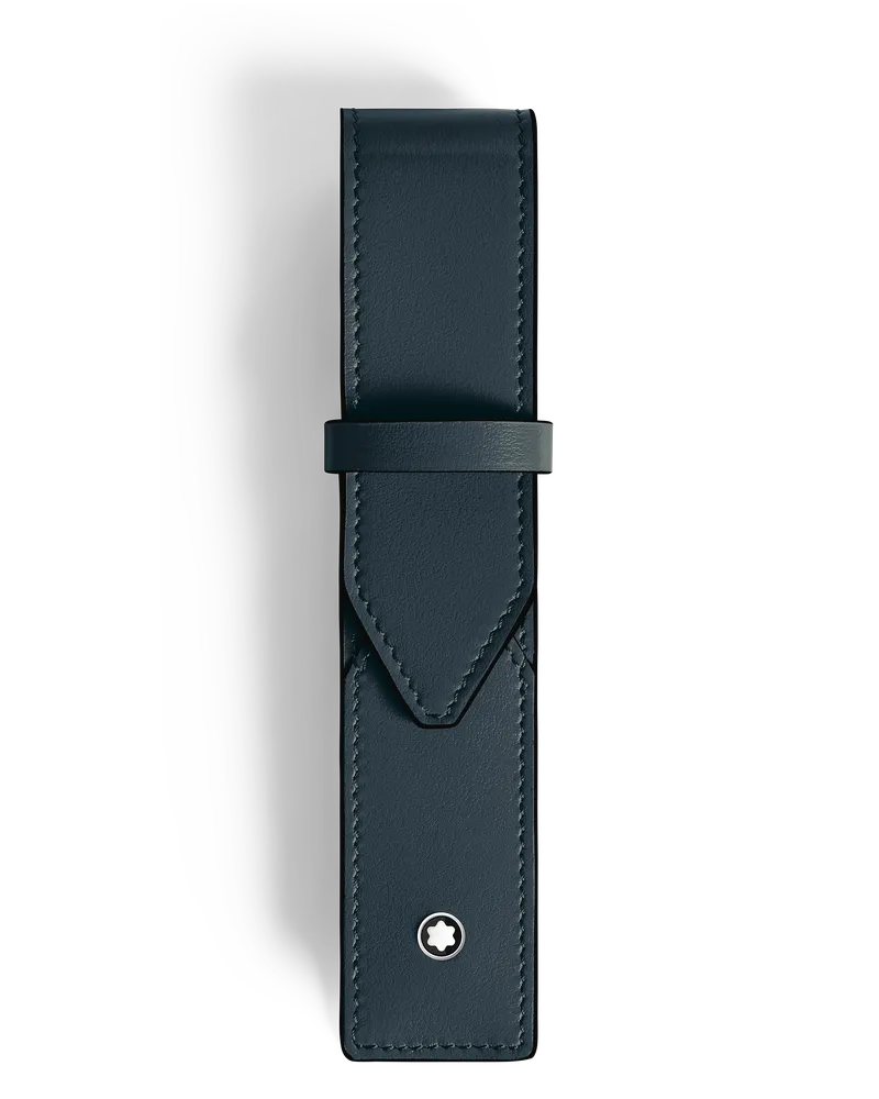 Montblanc Etui Montblanc Envelope für 1 Schreibgerät - Samtblau - Leder - MB220437 - Schreibgeräteetuis Samtblau