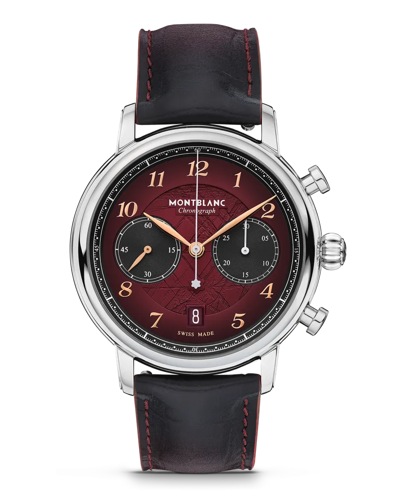 Montblanc Montblanc Star Legacy Chronograph 42mm Limited Edition - 1786 Exemplare - Burgunderrot - Stahl - MB133245 - Uhr Burgunderrot