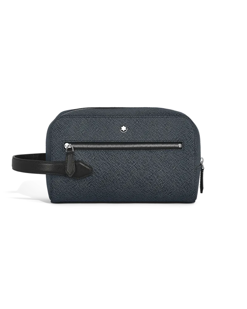 Montblanc Kosmetik-Clutch aus Sartorial Leder - Tweed-Blau - Leder - MB220339 - Clutches Tweed-blau