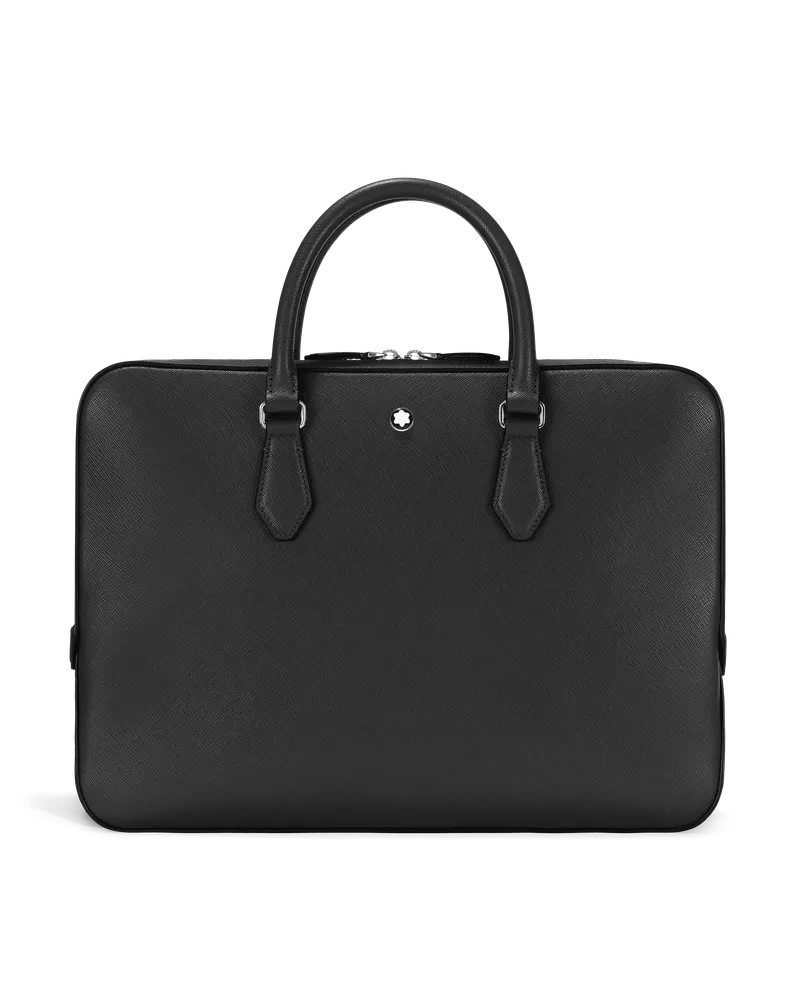 Montblanc Flache Schreibmappe aus Sartorial Leder - Schwarz - Leder - MB130272 - Dokumententaschen Schwarz