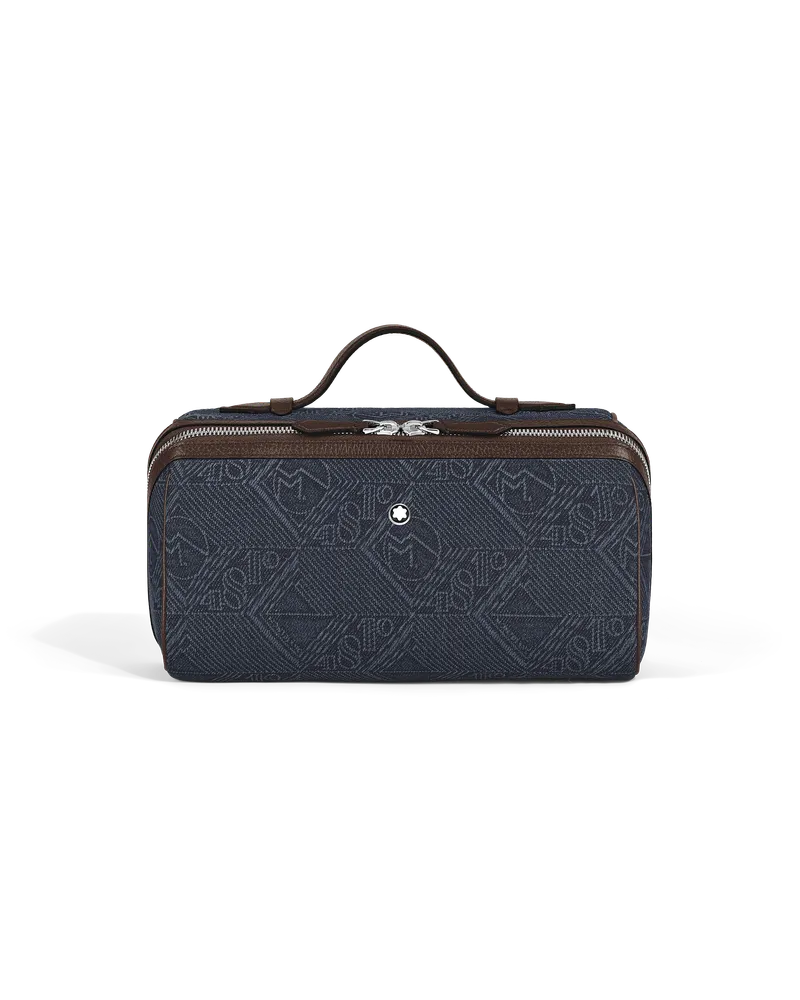 Montblanc Kosmetiktasche aus 4810 Denim - Blue Jean - Stoff und Leder - MB221502 - Kulturtaschen Blue