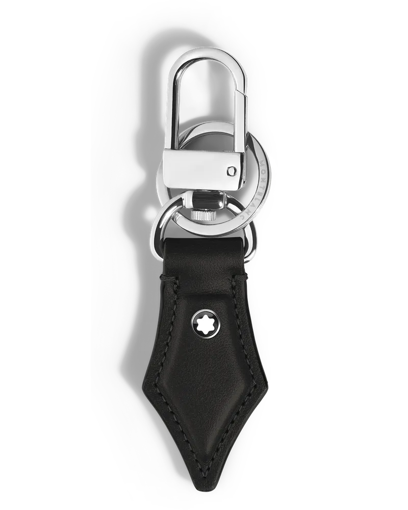Montblanc Schlüsselanhänger mit Federdetail aus Meisterstück Leder - Schwarz - Leder - MB220436 - Schlüsselringe & Schlüsseletuis Schwarz